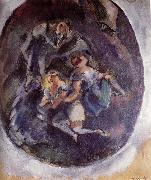Jules Pascin Three younger girl oil